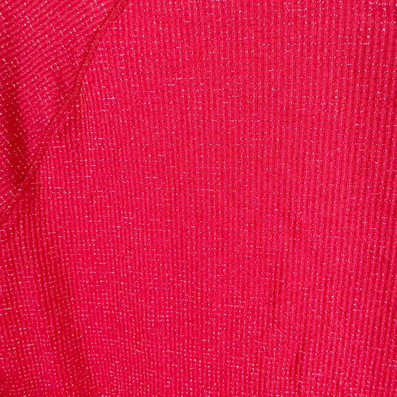 Athleta Girl Kids Power Up Shimmer Top Red Silver Sparkle XXL 16 NWT Stretch - Picture 4 of 13